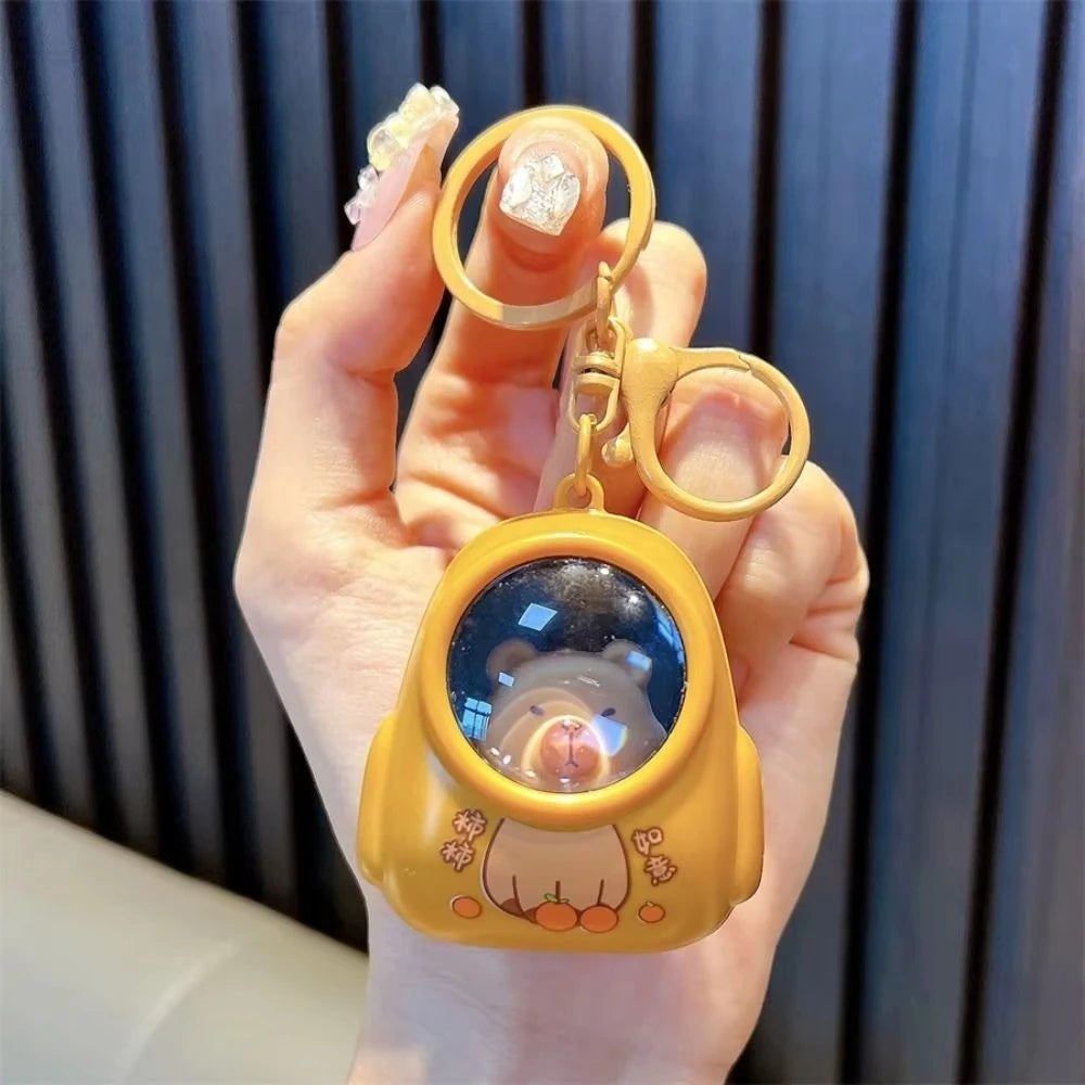 Capybara Luminous Capsule Keychain