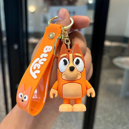 The Cutest Blue Dog Family Family Keychains