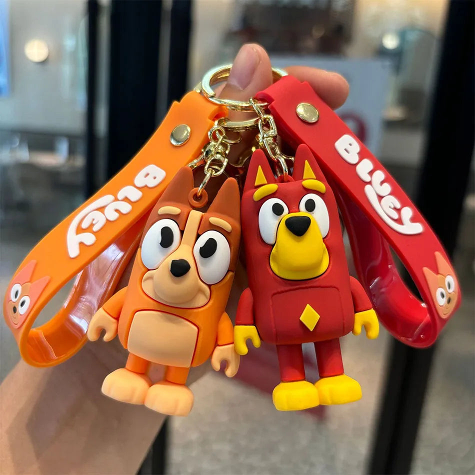 The Cutest Blue Dog Family Family Keychains