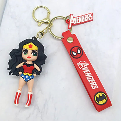 Fashion Cartoon Hero Girl Keychain