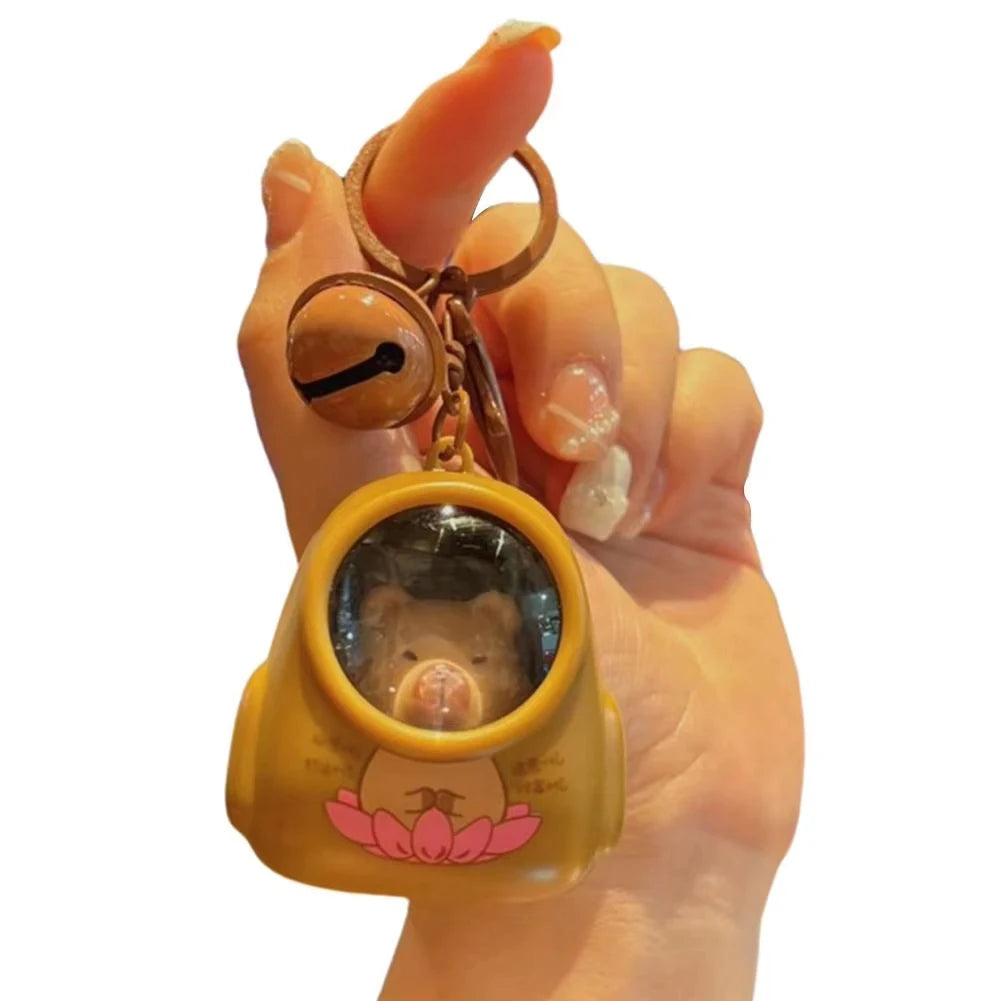 Capybara Luminous Capsule Keychain