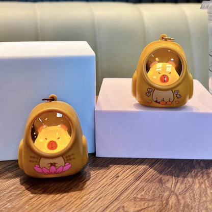 Capybara Luminous Capsule Keychain