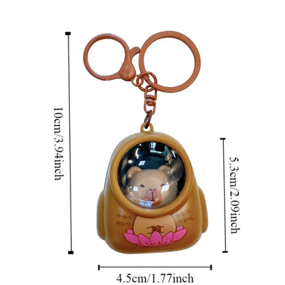 Capybara Luminous Capsule Keychain