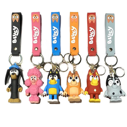 The Cutest Blue Dog Family Family Keychains