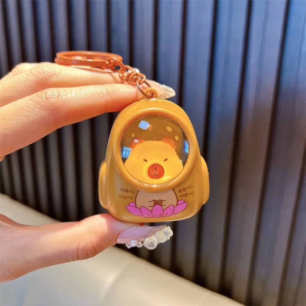 Capybara Luminous Capsule Keychain