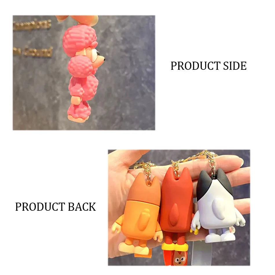 The Cutest Blue Dog Family Family Keychains