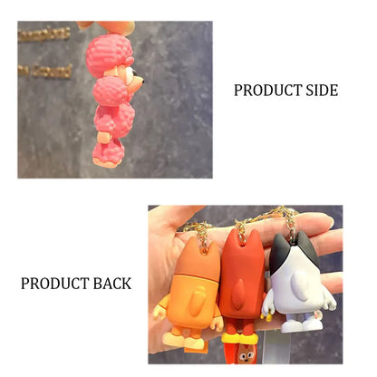 The Cutest Blue Dog Family Family Keychains