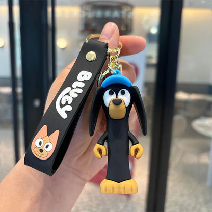 The Cutest Blue Dog Family Family Keychains