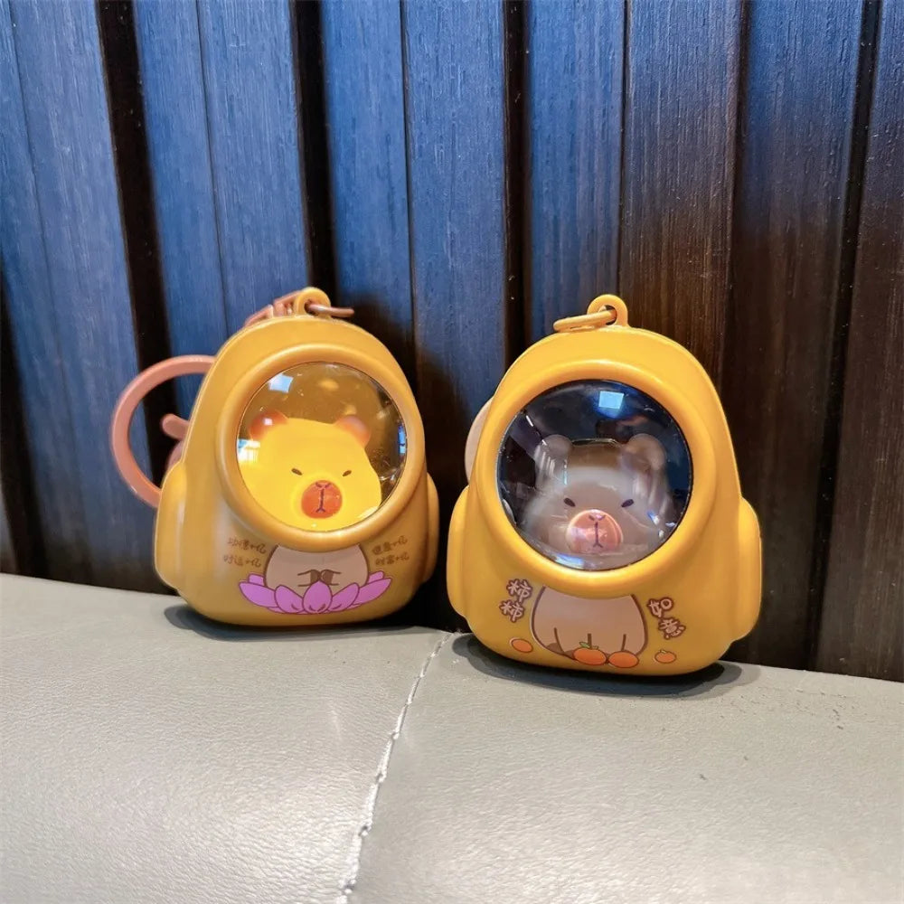 Capybara Luminous Capsule Keychain