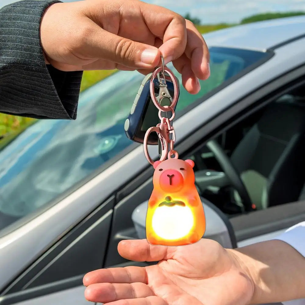 Capybara LED Light Keychain