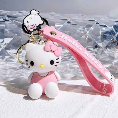 Cute Cartoon Kitty Keychain