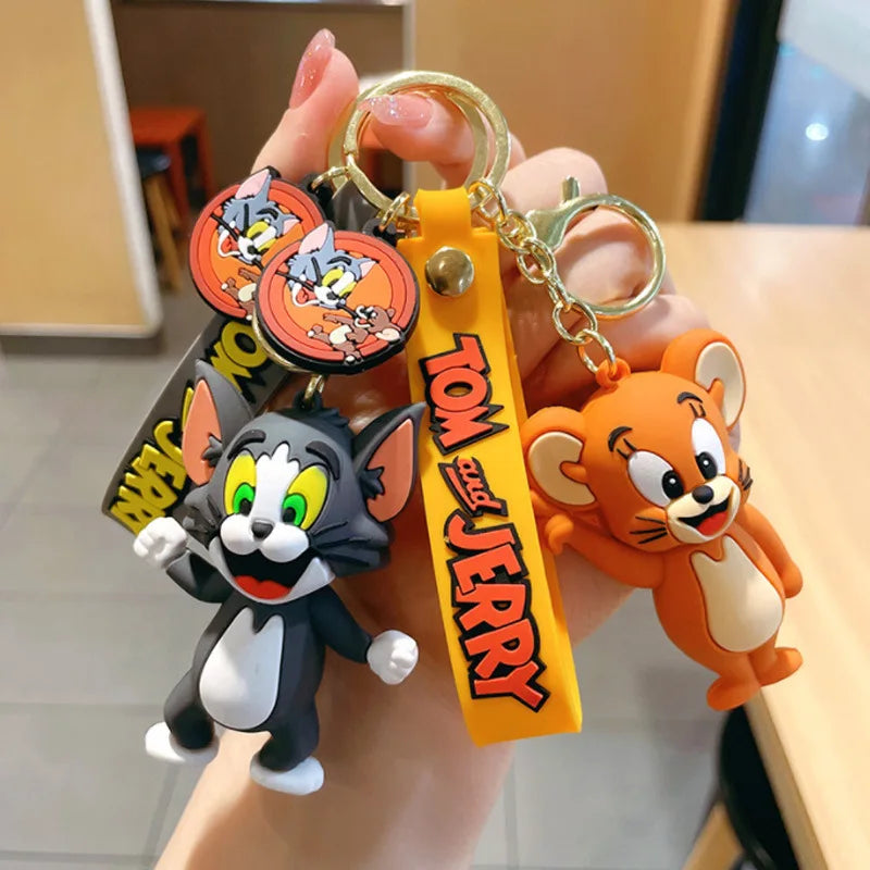 Classic Cat & Mouse Duo Keychains
