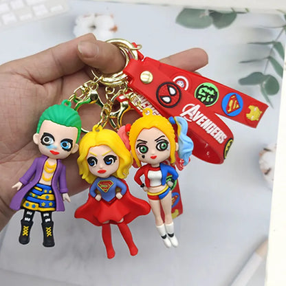 Fashion Cartoon Hero Girl Keychain