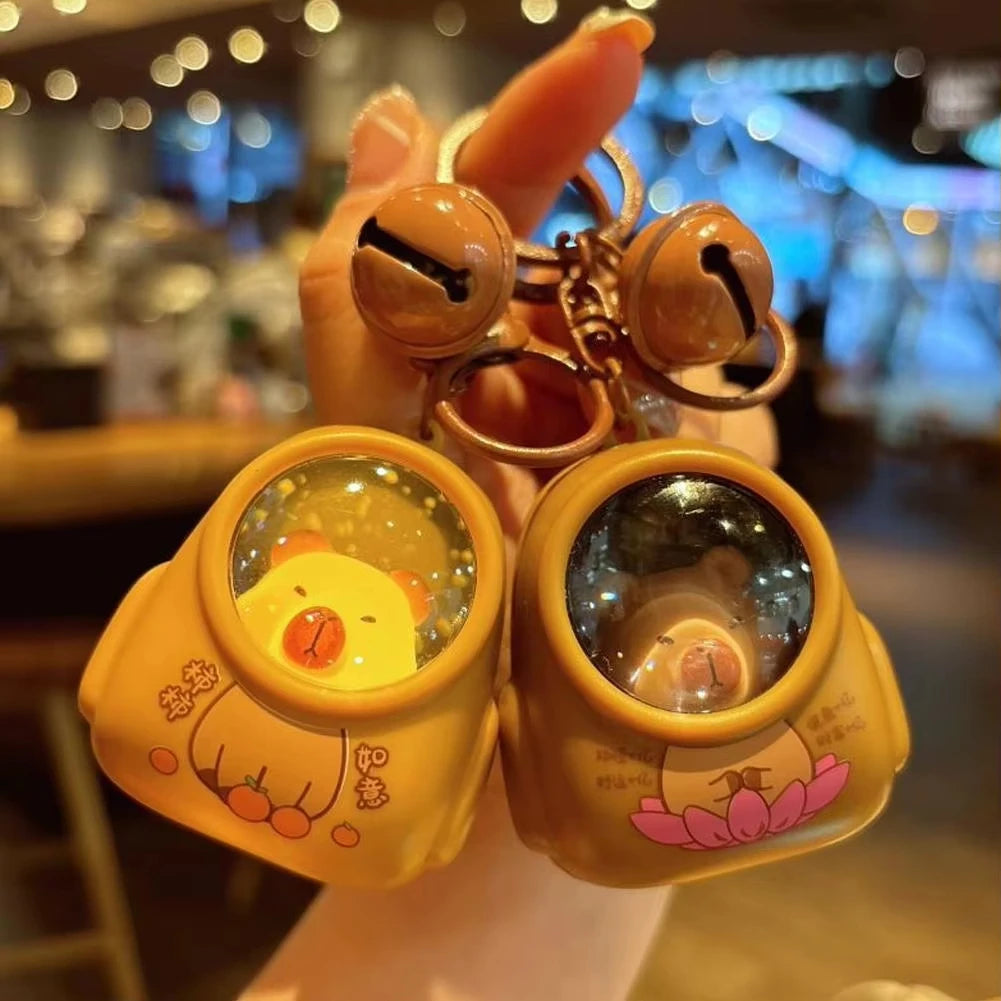 Capybara Luminous Capsule Keychain
