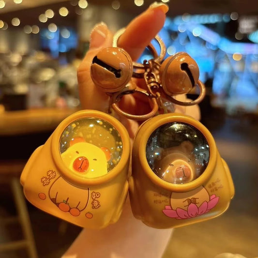 Capybara Luminous Capsule Keychain