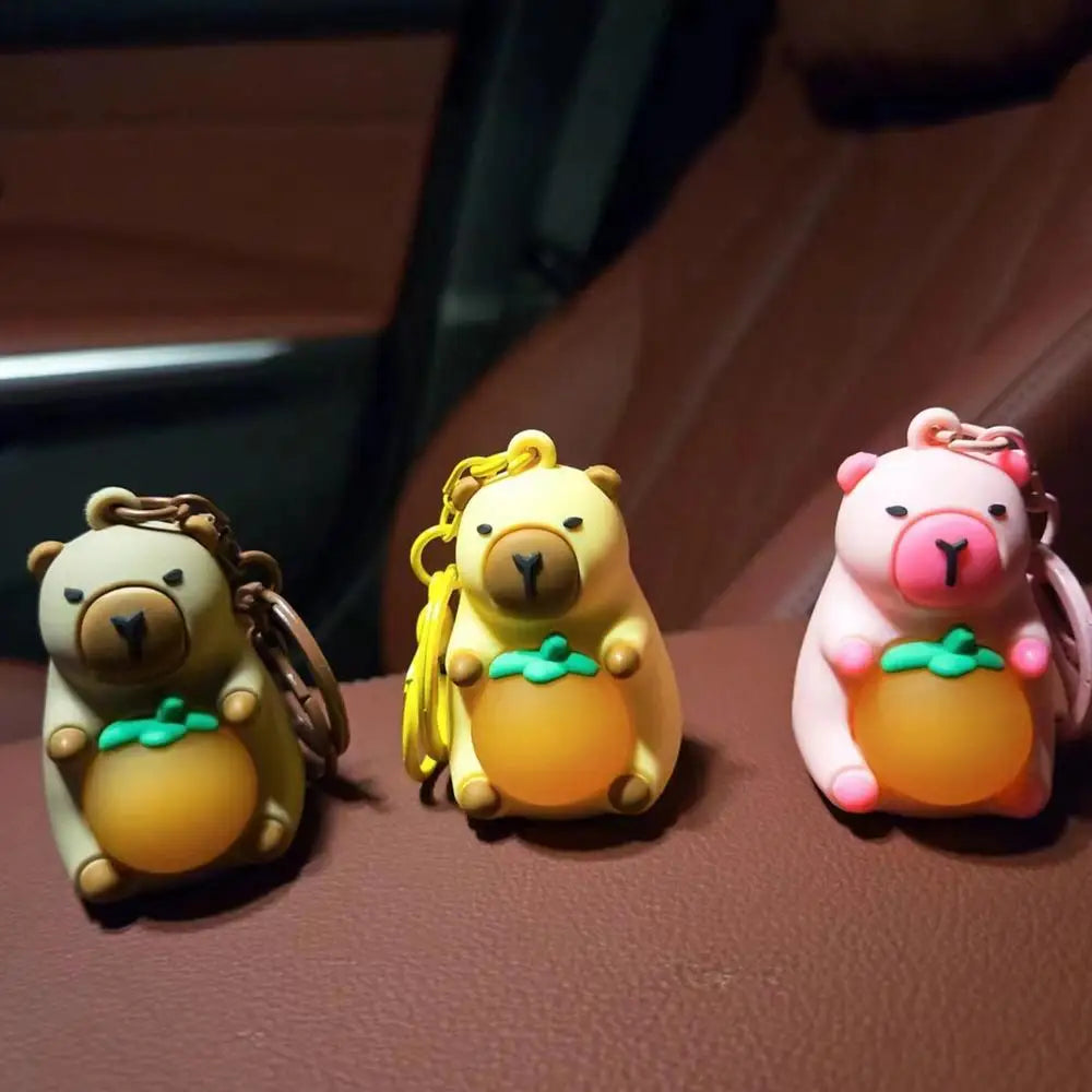 Capybara LED Light Keychain