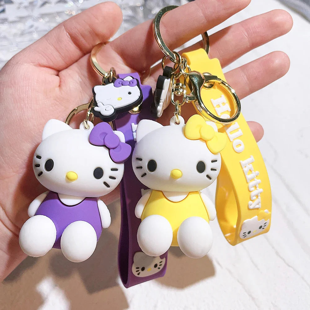 Cute Cartoon Kitty Keychain
