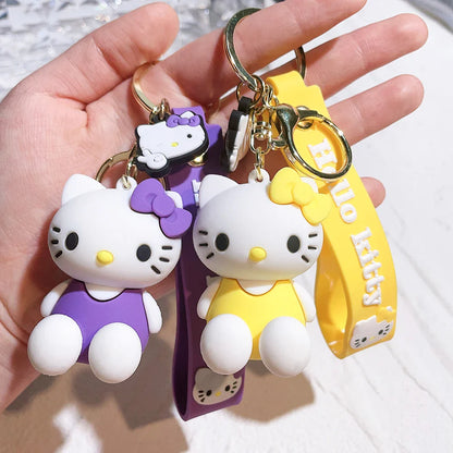 Cute Cartoon Kitty Keychain