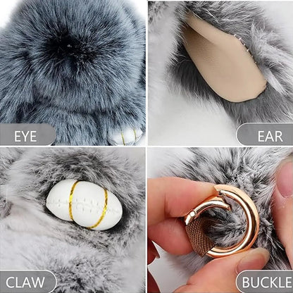 Fluffy Bunny Keychain