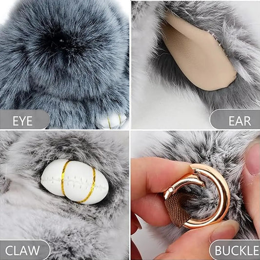 Fluffy Bunny Keychain