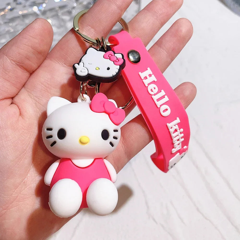 Cute Cartoon Kitty Keychain