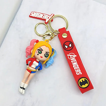 Fashion Cartoon Hero Girl Keychain