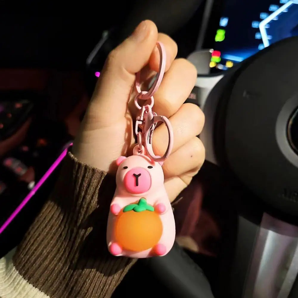 Capybara LED Light Keychain