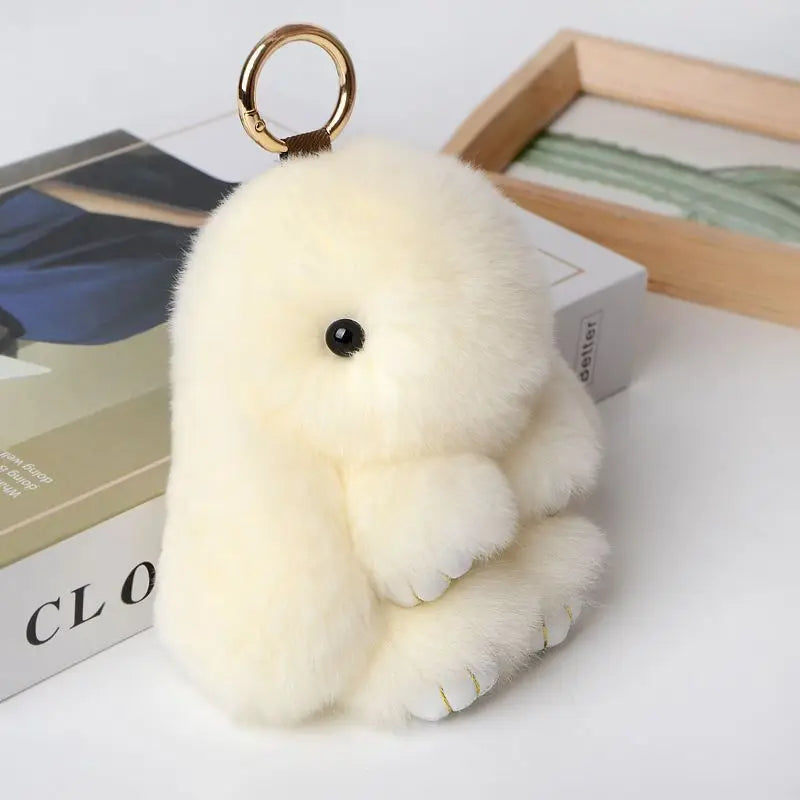 Fluffy Bunny Keychain