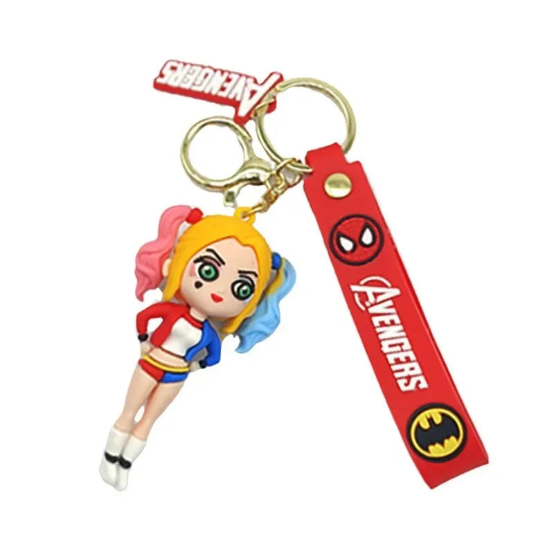 Fashion Cartoon Hero Girl Keychain