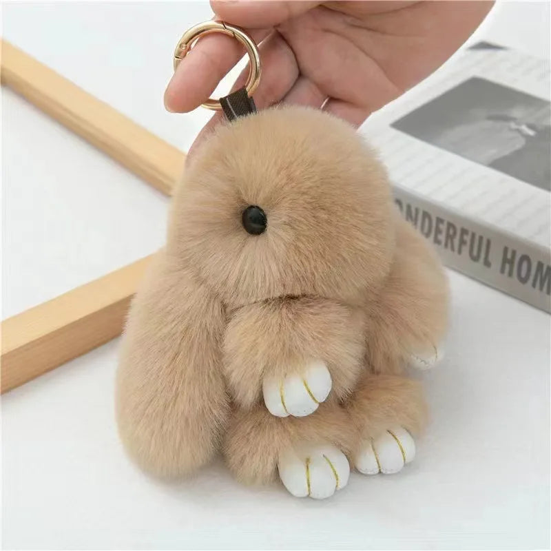 Fluffy Bunny Keychain