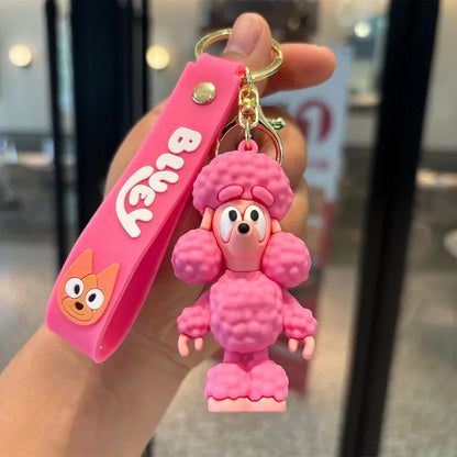 The Cutest Blue Dog Family Family Keychains