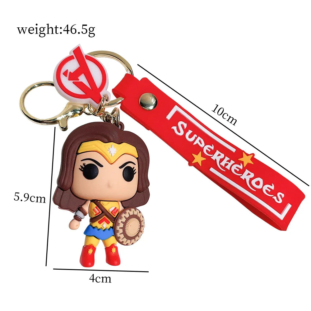 Superhero Silicone Keychains