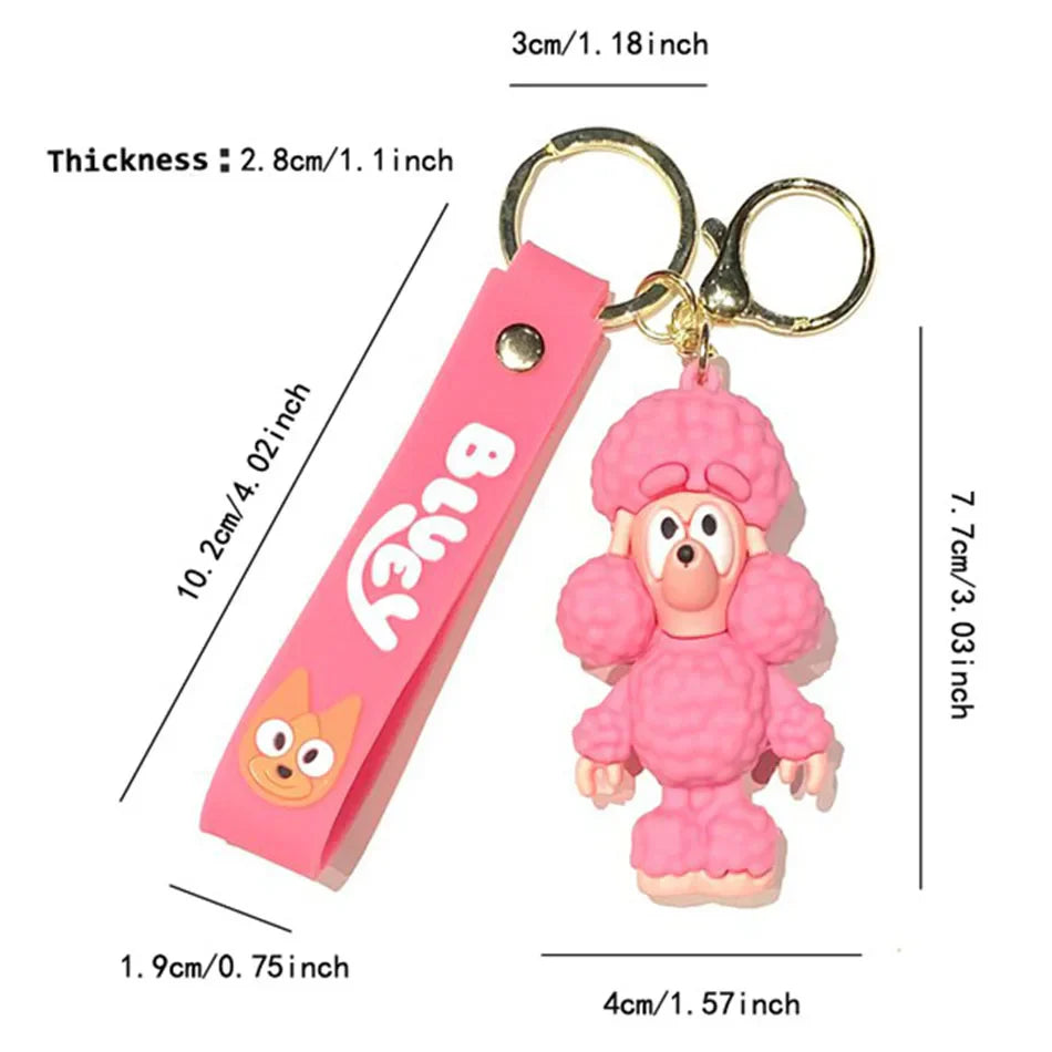 The Cutest Blue Dog Family Family Keychains