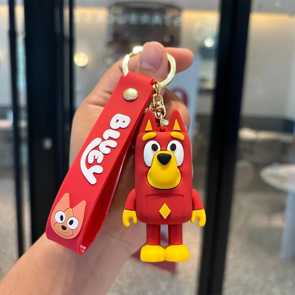 The Cutest Blue Dog Family Family Keychains