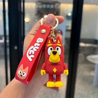 The Cutest Blue Dog Family Family Keychains