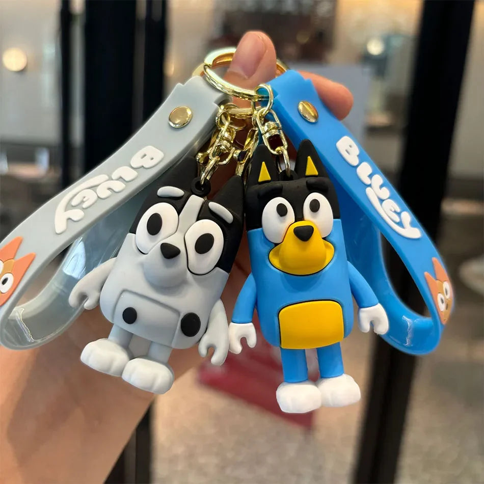 The Cutest Blue Dog Family Family Keychains