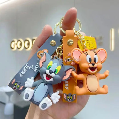 Classic Cat & Mouse Duo Keychains