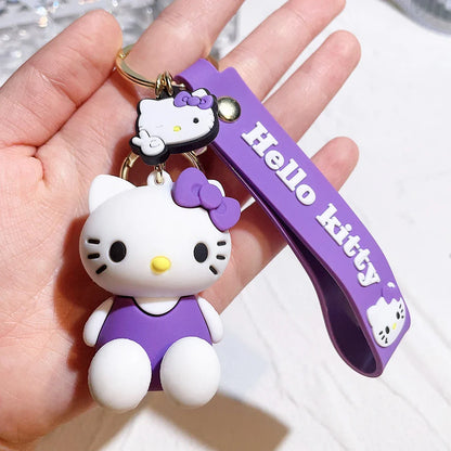 Cute Cartoon Kitty Keychain