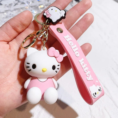 Cute Cartoon Kitty Keychain