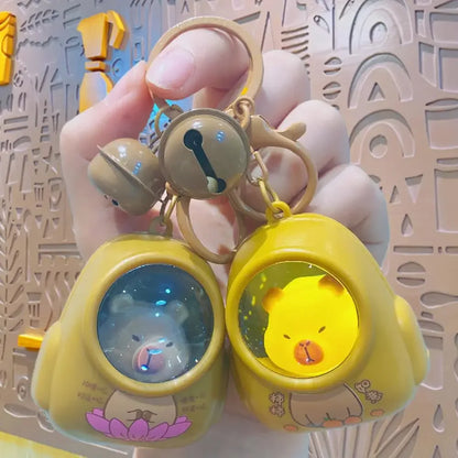 Capybara Luminous Capsule Keychain