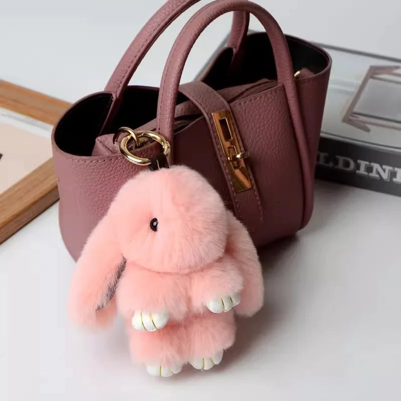 Fluffy Bunny Keychain