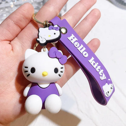 Cute Cartoon Kitty Keychain