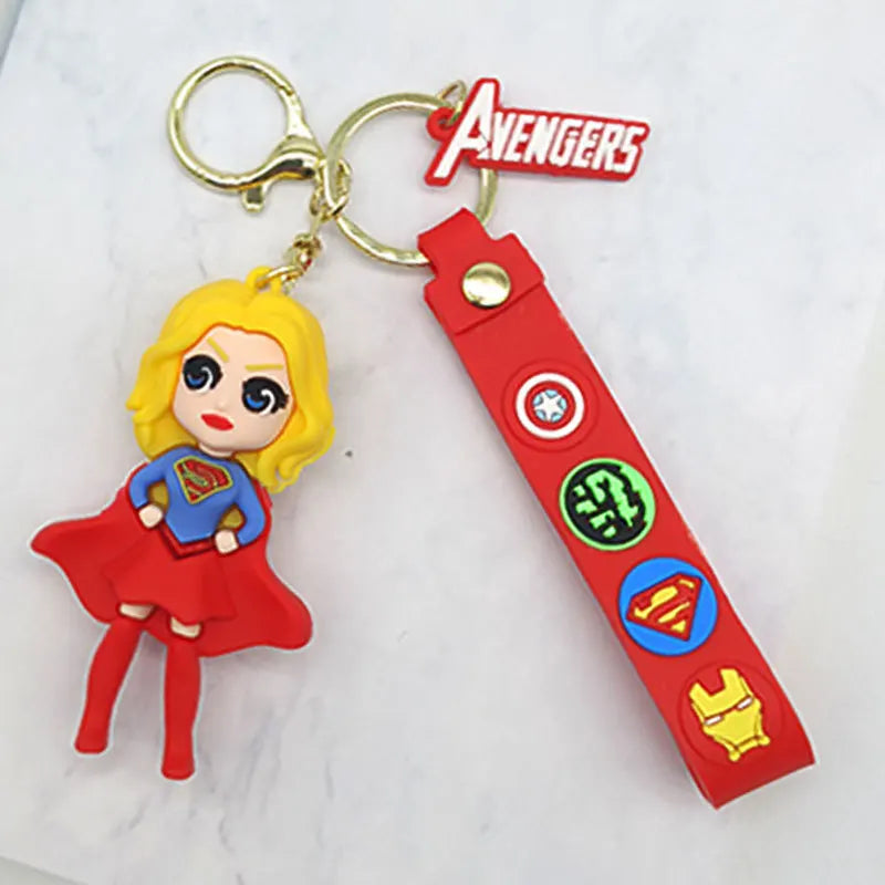 Fashion Cartoon Hero Girl Keychain