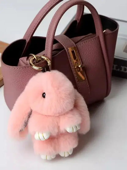 Fluffy Bunny Keychain