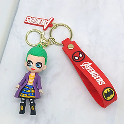 Fashion Cartoon Hero Girl Keychain