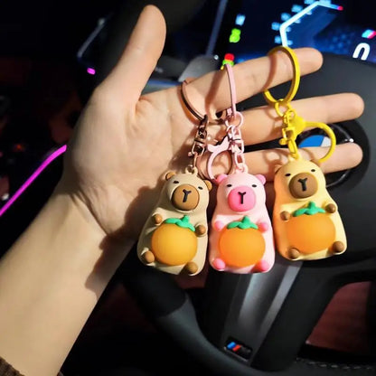 Capybara LED Light Keychain