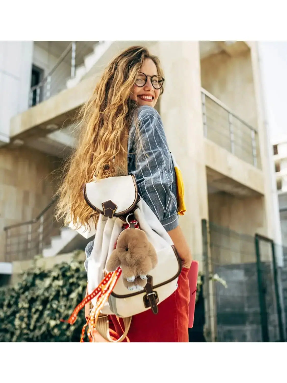 Fluffy Bunny Keychain